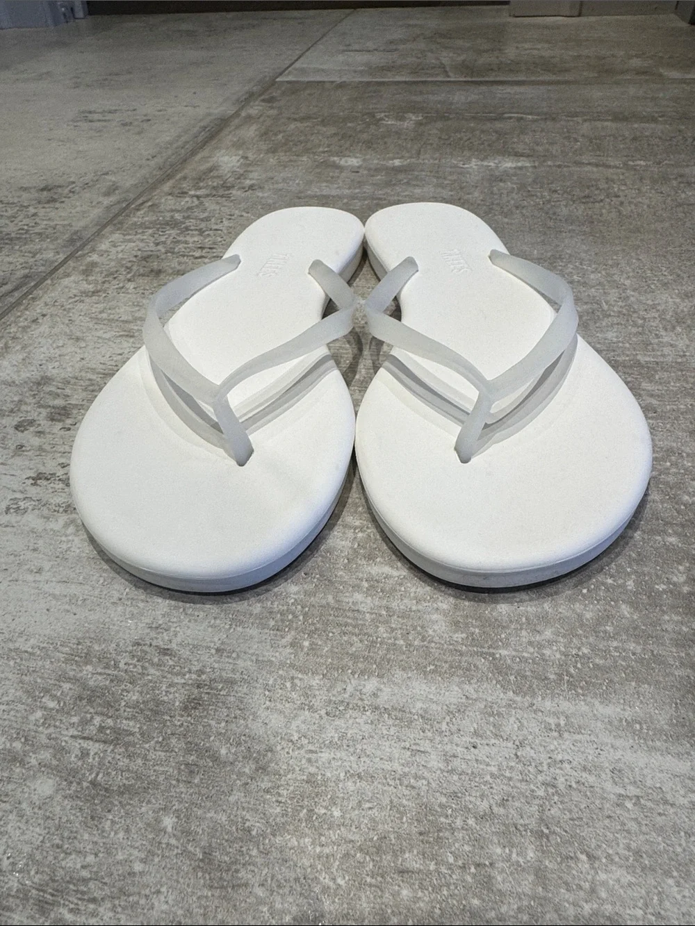 TKEES White Flip Flop Sandals